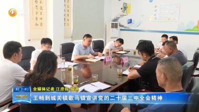 王畅到城关镇歇马镇宣讲党的二十届三中全会精神