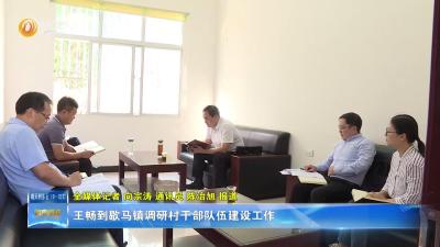 王畅到歇马镇调研村干部队伍建设工作