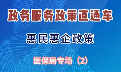 政务服务政策直通车 惠民惠企政策 医保局专场(2)