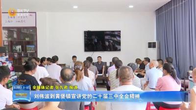 刘伟波到黄堡镇宣讲党的二十届三中全会精神
