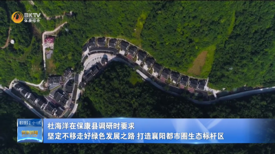 杜海洋在保康县调研时要求：坚定不移走好绿色发展之路 打造襄阳都市圈生态标杆区