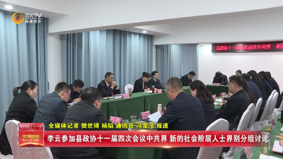 李云参加县政协十一届四次会议中共界、新的社会阶层人士界别分组讨论