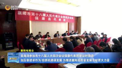 吴海涛参加市十八届人大四次会议保康代表团审议时强调：加压奋进求作为 抢抓机遇谋发展 为推进襄阳高质量发展贡献更大力量