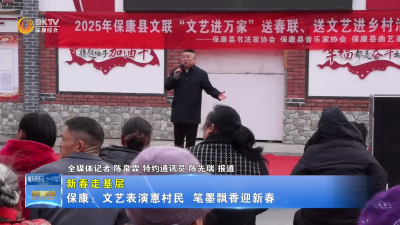 【新春走基层】保康：文艺表演惠村民  笔墨飘香迎新春