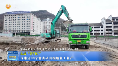 【实战“开门红”】保康近80个重点项目相继复工复产