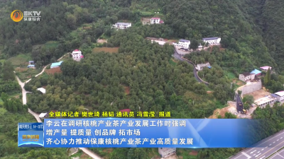 李云在调研核桃产业茶产业发展工作时强调 增产量 提质量 创品牌 拓市场 齐心协力推动保康核桃产业茶产业高质量发展