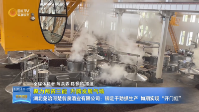 【聚力两资三能 升腾发展气场】湖北尧治河楚翁泉酒业有限公司：铆足干劲抓生产  奋力实现“开门红”