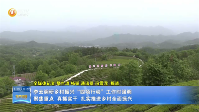 李云调研乡村振兴“四项行动”工作时强调：聚焦重点 真抓实干 扎实推进乡村全面振兴