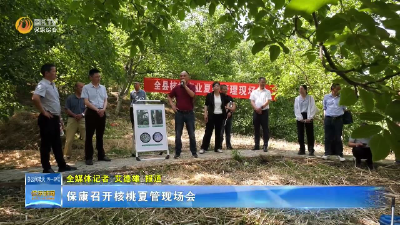 保康召开核桃夏管现场会