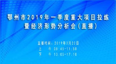 直播 | 鄂州市2019年一季度重大项目拉练暨经济形势分析会直播
