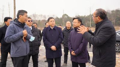 马春山到当阳调研高铁建设情况