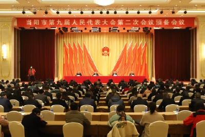 【两会进行时】当阳市第九届人民代表大会第二次会议举行预备会议