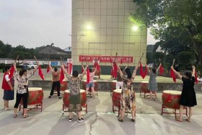 干河村新时代文明实践站开展“欢乐鼓韵 全民打鼓”活动