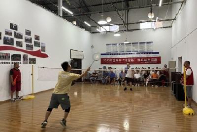 【宣传阐释社会主义核心价值观】河溶镇新时代文明实践所开展羽毛球友谊赛