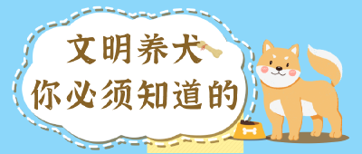 文明养犬 | 这些文明养犬的事项你知道吗