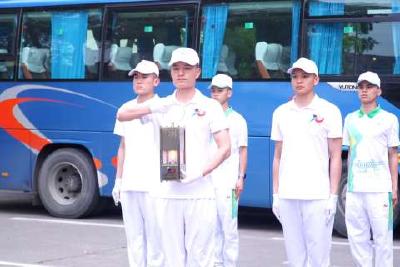 省运会圣火抵达我市
