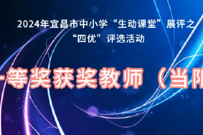 我市在2024年宜昌市“生动课堂”优秀作品展评中再创佳绩