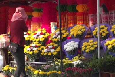 鲜花绿植寄哀思 文明祭扫成主流