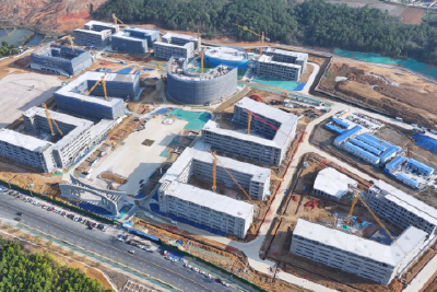 市职教中心迁建项目建设进度过半