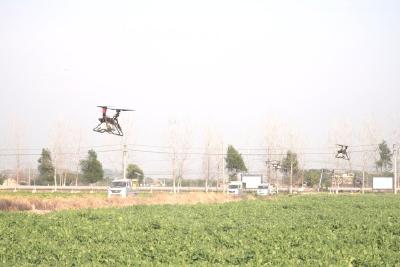 河溶镇无人机飞防助力油菜春管