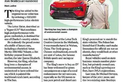 英国国王买了辆电动汽车，武汉造！