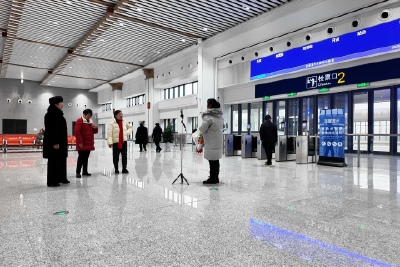 当阳西站开放日 市民打卡家门口的高铁枢纽   