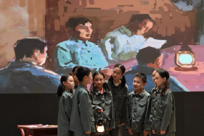 当阳“红领巾读档人”情景讲解节目燃动全民阅读活动周活动现场