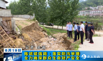 【视频】陈武斌强调：落实防汛举措全力确保群众生命财产安全      