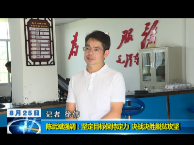 【视频】陈武斌强调： 坚定目标保持定力 决战决胜脱贫攻坚