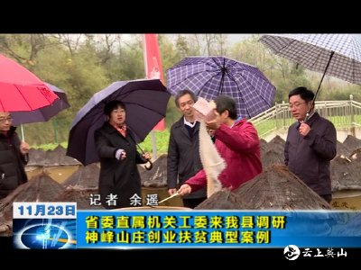 省委直属机关工委党校项目组来英山县调研神峰山庄创业扶贫典型案案例