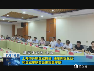 上海市乡镇企业协会 浦东新区企业和企业家联合会来我县考察
