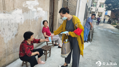 陵园网格：党员干部走街串巷开展疫情防控宣传