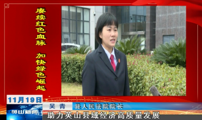 【赓续红色血脉 加快绿色崛起】县人民法院：精准司法服务 助力县域经济高质量发展