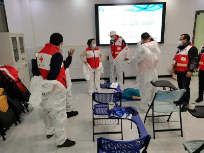 县红十字会开展疫情防控专项培训演练活动