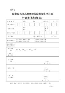 关于印发《残疾儿童康复救助家庭生活补助实施方案》的通知