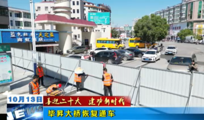 【喜迎二十大  建功新时代】毕昇大桥恢复通车