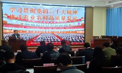 【学习宣传贯彻党的二十大精神】县农业农村局集中学习党的二十大会议精神