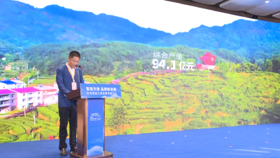 我县在2025世界品牌莫干山大会上作英山云雾茶、英山中药材专题推介