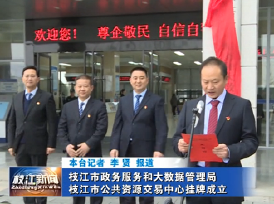 枝江市政务服务和大数据管理局 枝江市公共资源交易中心挂牌