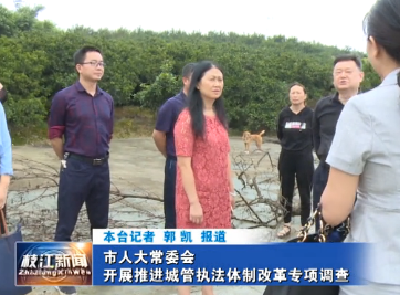 市人大常委会开展推进城管执法体制改革专项调查