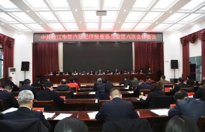 中共枝江市第六届纪律检查委员会第六次全体会议召开
