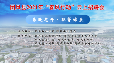 直播 | 团风县2021年“春风行动”云上招聘会