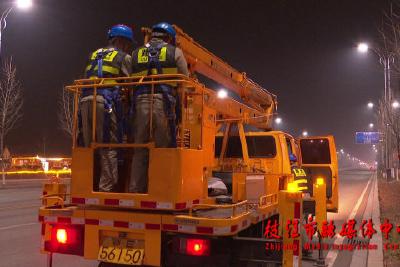 枝江：加强路灯夜间巡查 点亮城市美丽夜景