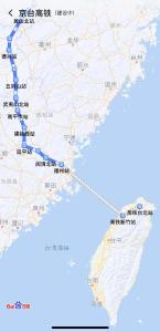 地图已可显示“京台高铁”线路图