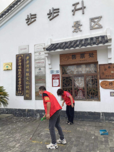 枝江市文旅局开展中秋节文明旅游志愿服务活动