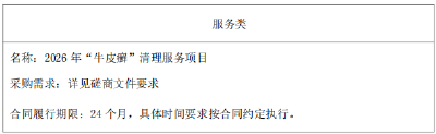 2026年“牛皮癣”清理服务项目 成交结果公告
