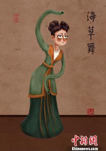 千年文物成“网红” 浙江插画师绘超萌表情包