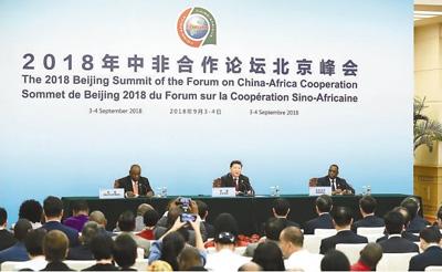 习近平同中非合作论坛前任共同主席国和新任共同主席国元首共见记者