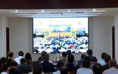 我市集中收看全国促进生猪生产保障市场供应视频会议