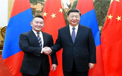 习近平同蒙古国总统巴特图勒嘎会谈